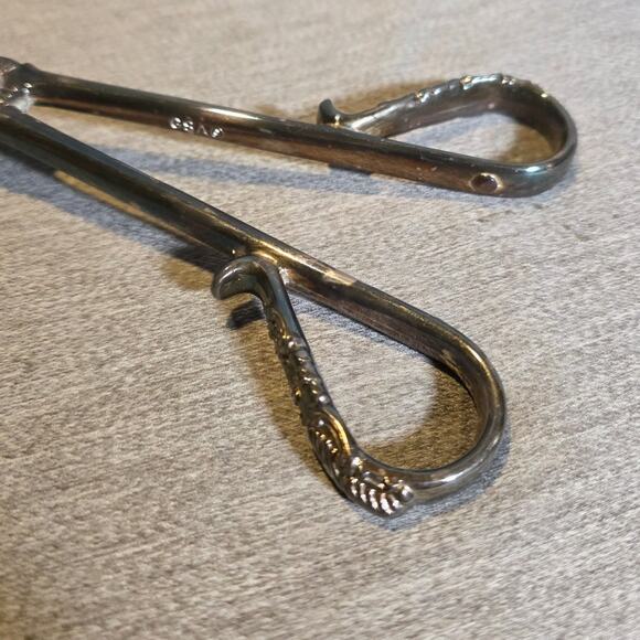 Godinger 20th Century Baroque Silver Plated Pastry Tongs Original Box Christmas - Picture 4 of 7